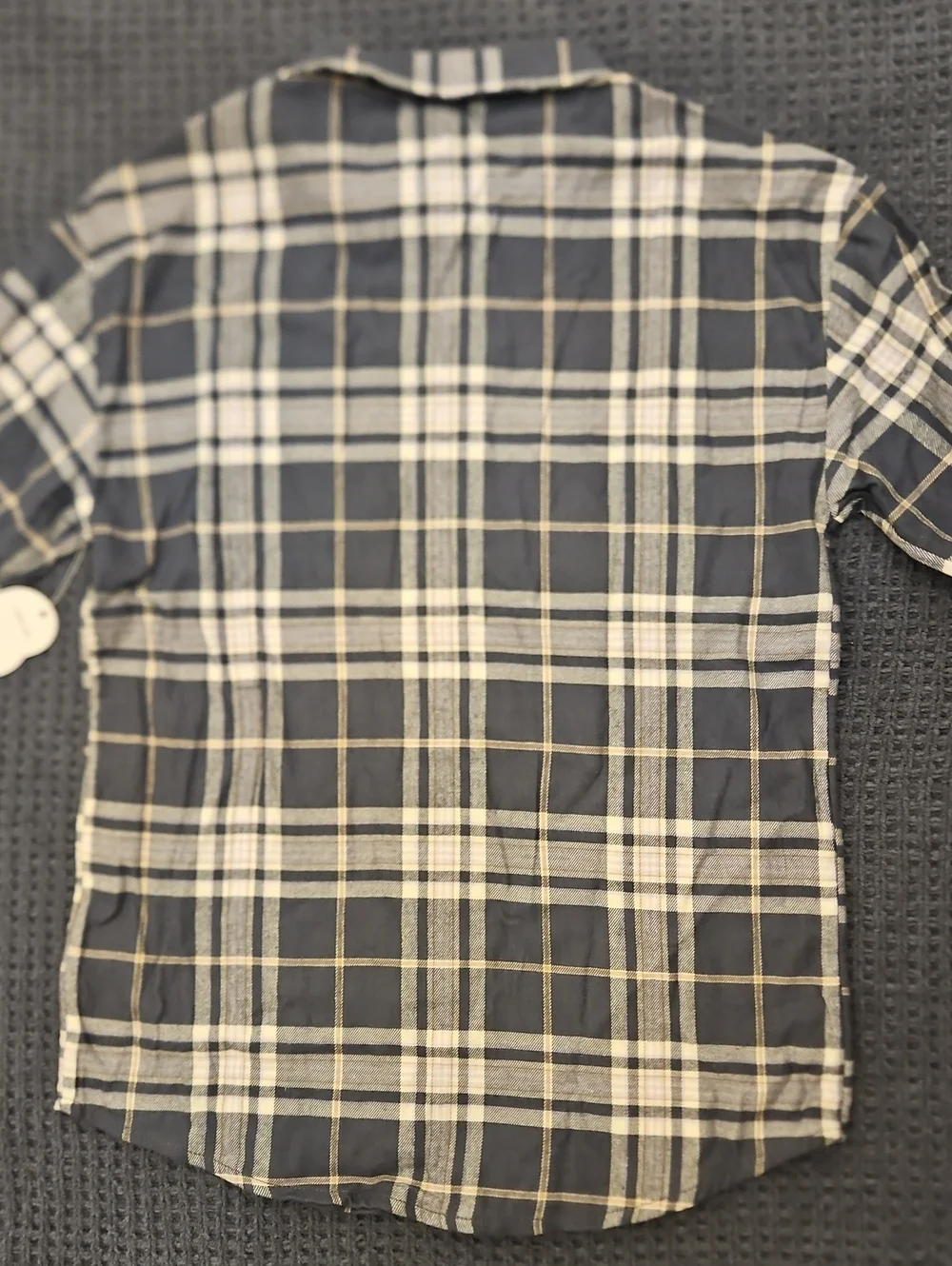 Kids Gray & Cream Plaid Button-Up Shirt